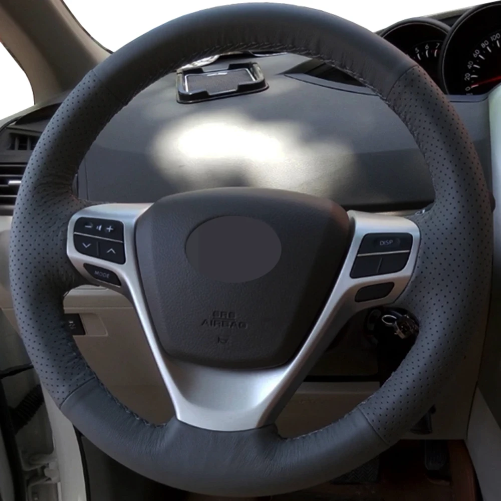 

Автомобильные товары DIY черный нескользящий износостойкий автомобильный аксессуар из искусственной кожи чехол на руль для Toyota Verso EZ Avensis