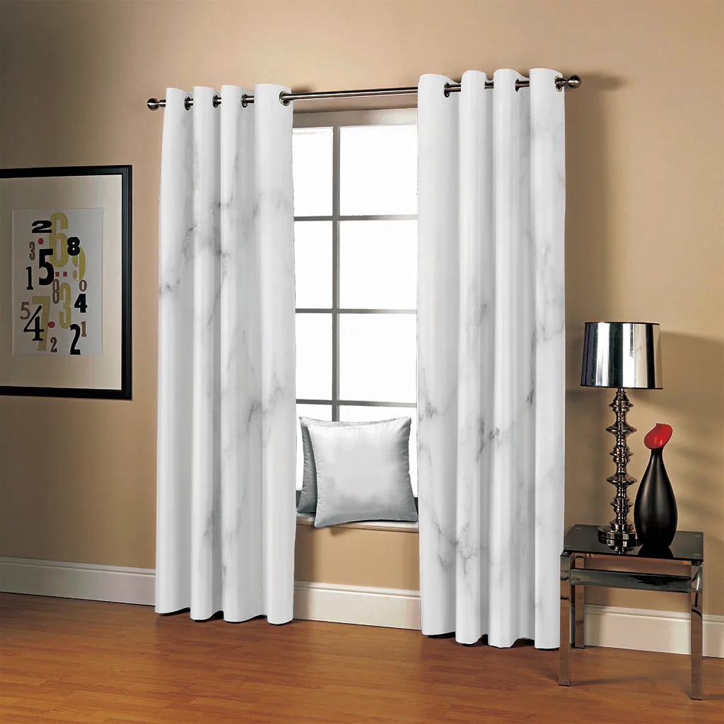 Пользовательские 3D белые затемняющие шторы занавески на окна для гостиной