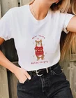 Дорогой Санта определить озорной футболка собачников, милые, миленькие в японском стиле (Каваий), Женская мода Чистый Повседневная хлопковая Футболка young hipster милые маленькие топы