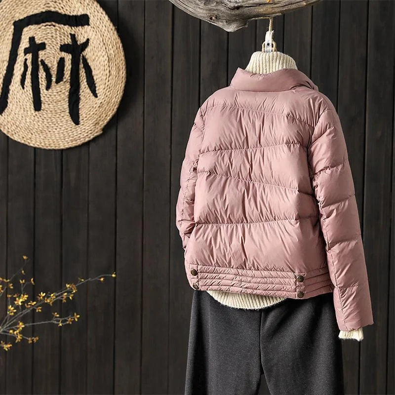 Новая зимняя куртка Timis Li заполненная белым утиным пухом женские парки брендовая