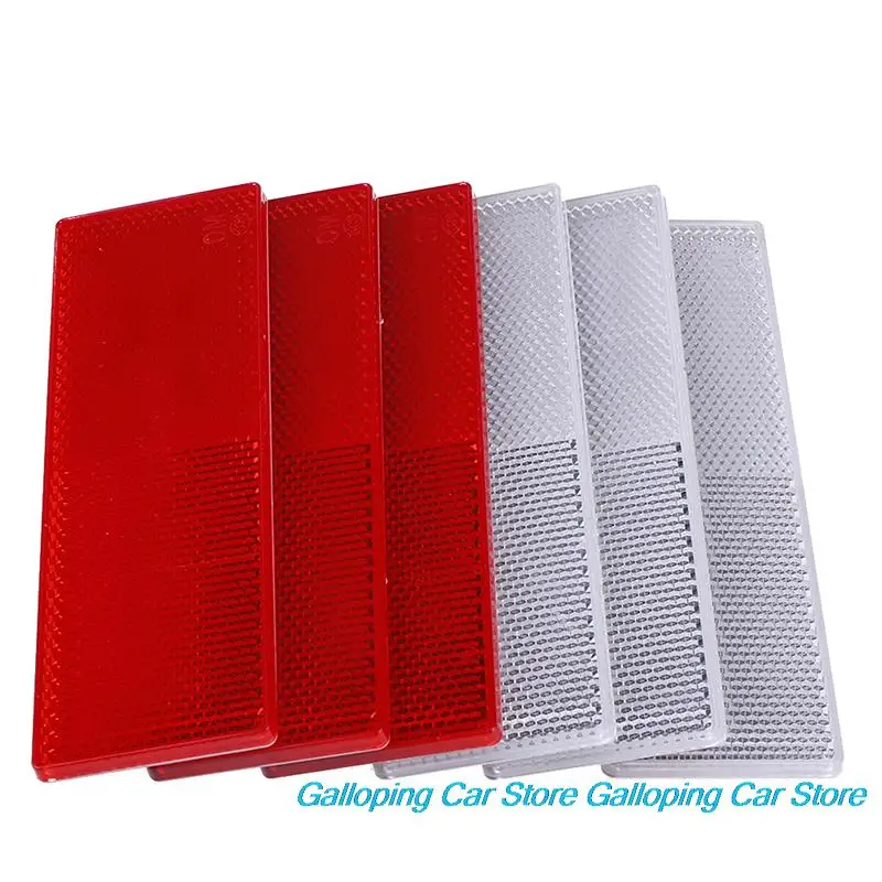 

2pcs Safurance Bike Truck Trailer Car Plastic Reflective Reflector Workplace Safety Night Safety Warning Sticker Tape