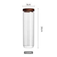1500ml large food pasta noodle spaghetti glass jar bottle with lid storage container kitchen home sealed box cans transparent