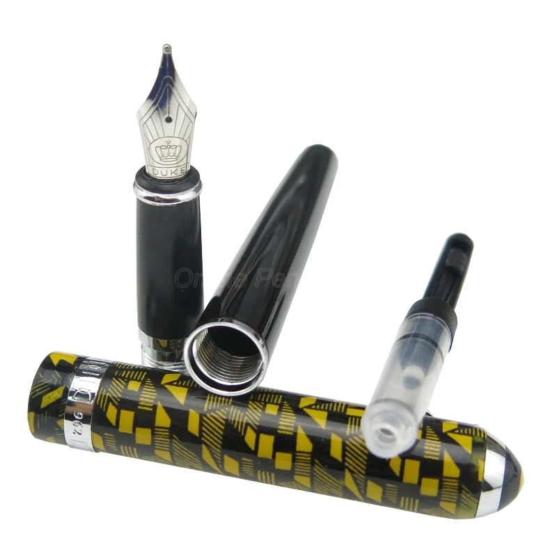 Перьевая ручка Duke 962 Luxury Series со средним наконечником перьевая желтого цвета для