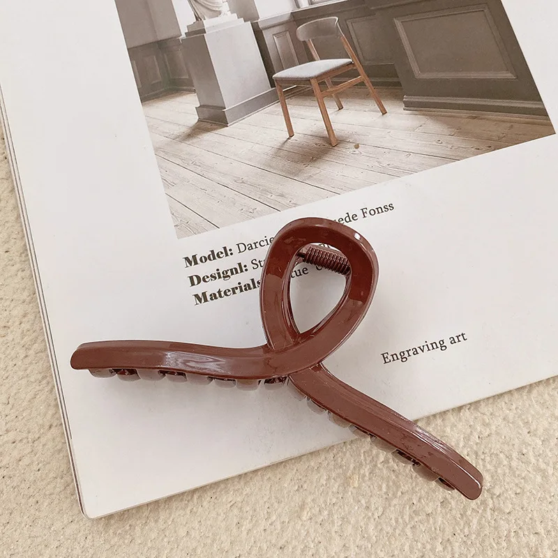 

1 pc Korean Style Ins Fashion Women Girls Large Hair Claw Hair Clip Acrylic Solid Color Ladies Hair Accessories Ornament Hairpin