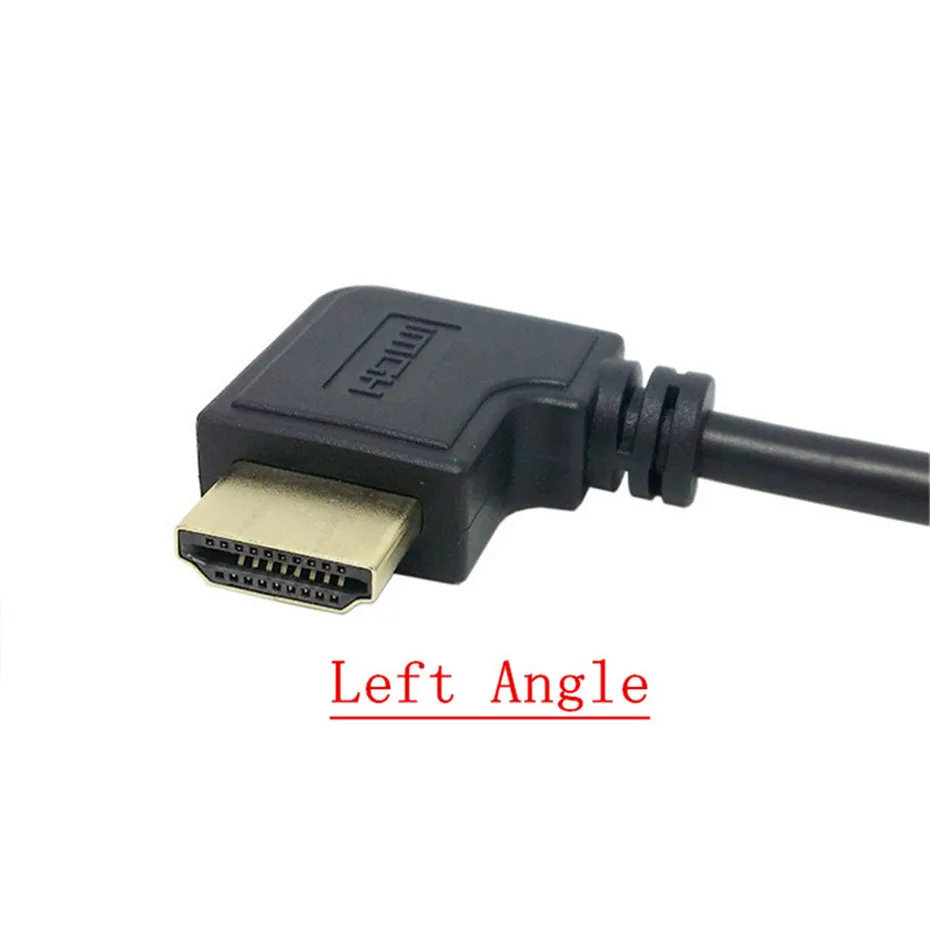 Кабель HDMI 90 градусов прямоугольный HDMI Мужской к HDMI Женский Кабель адаптер Разъем черный для DVD ТВ проектор 0,15 м 0,5 м