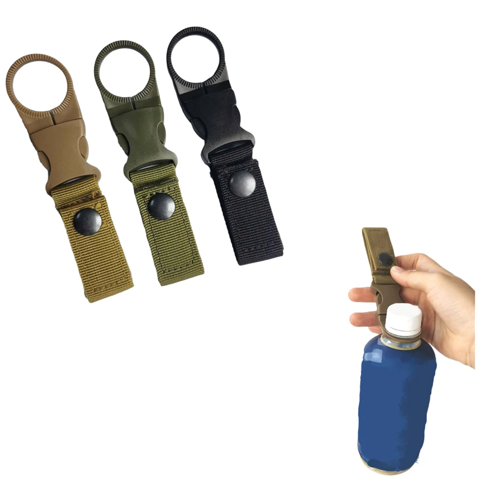 

EDC Tactical Gear Military Nylon Webbing For Outdoor Tools Buckle Hook Water Bottle Holder Belt Clip Bushcraft Camp Carabiners