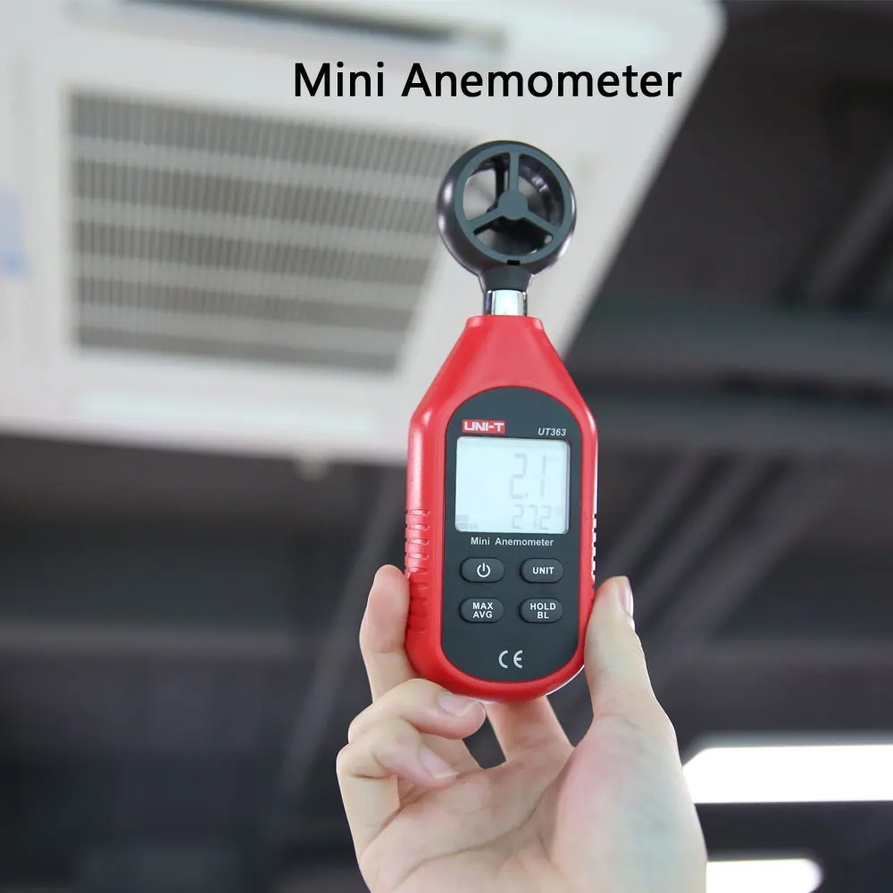 UNI-T UT363 портативный цифровой анемометр с ЖК-экраном используется для съемки
