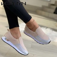 womens patchwork sneakers 2021 spring autumn new pointed toe slip on casual shoes 36 43 large sized female comfy sport flats