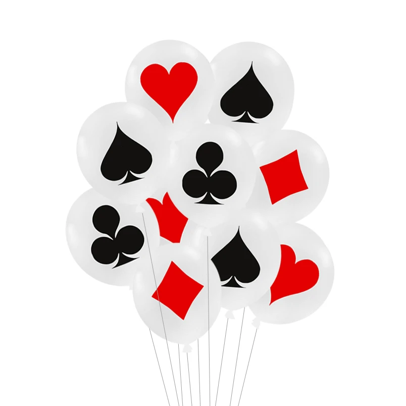 Черный красный покер с сердцем вечерние тематические волшебные шоу покерные