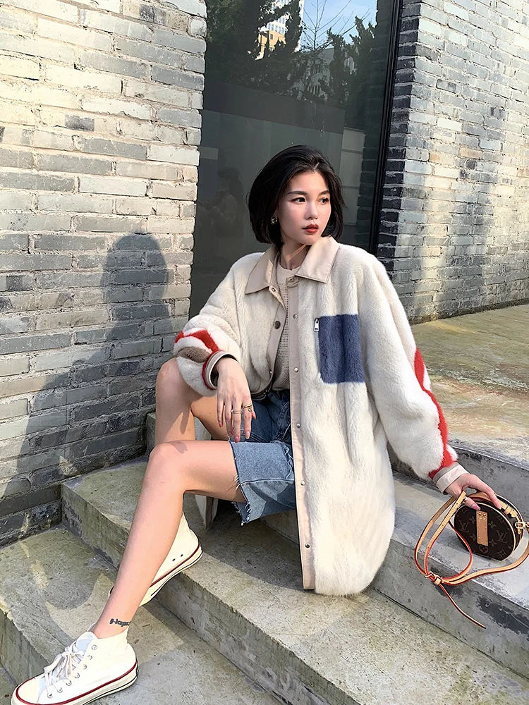 

Натуральная модная Высококачественная роскошная норковая шуба корейские пальто и куртки женская мягкая теплая Женская куртка Ropa Zjt543