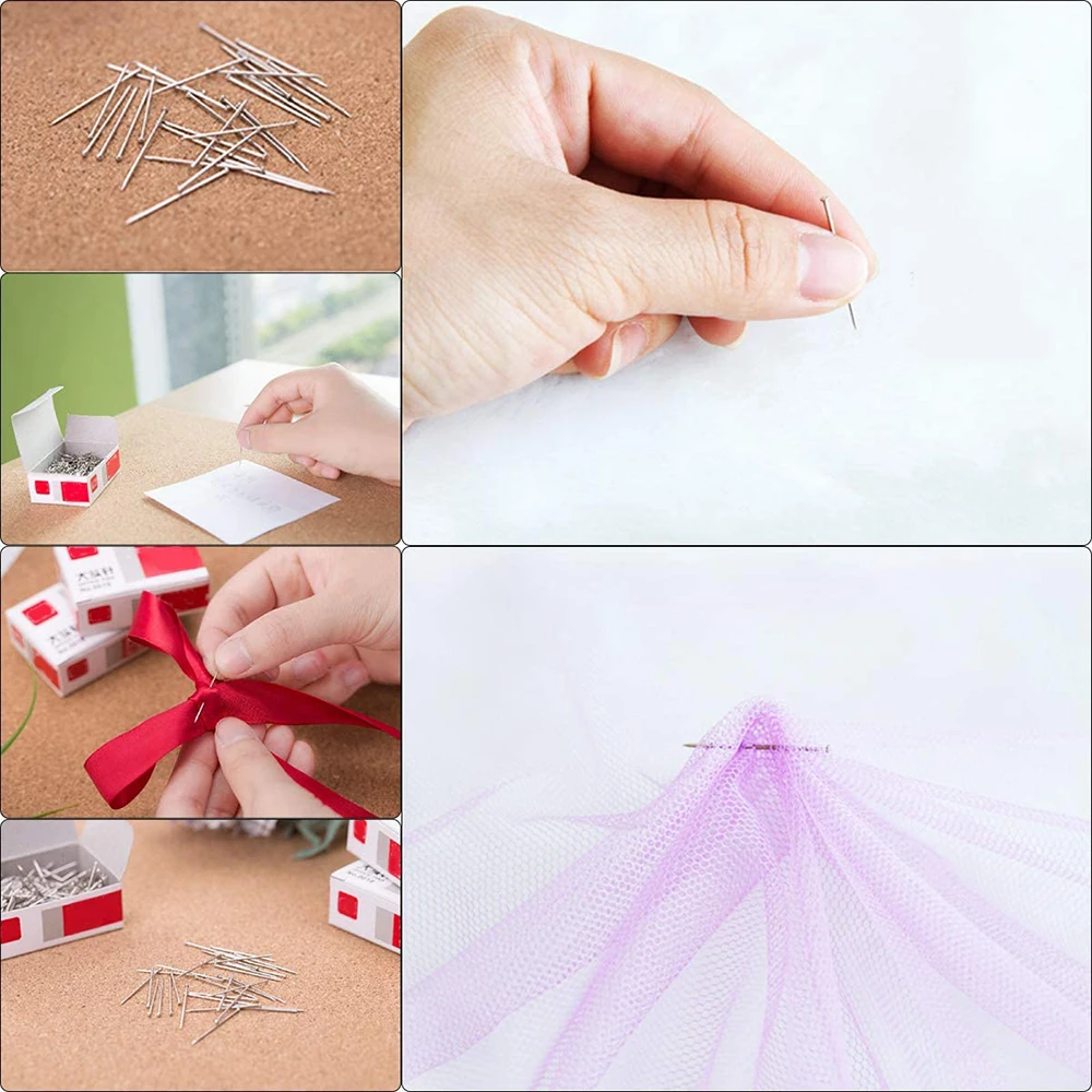 300 шт. 35 мм Нержавеющая сталь швейные булавки прямые лоскутное шитье шпильки