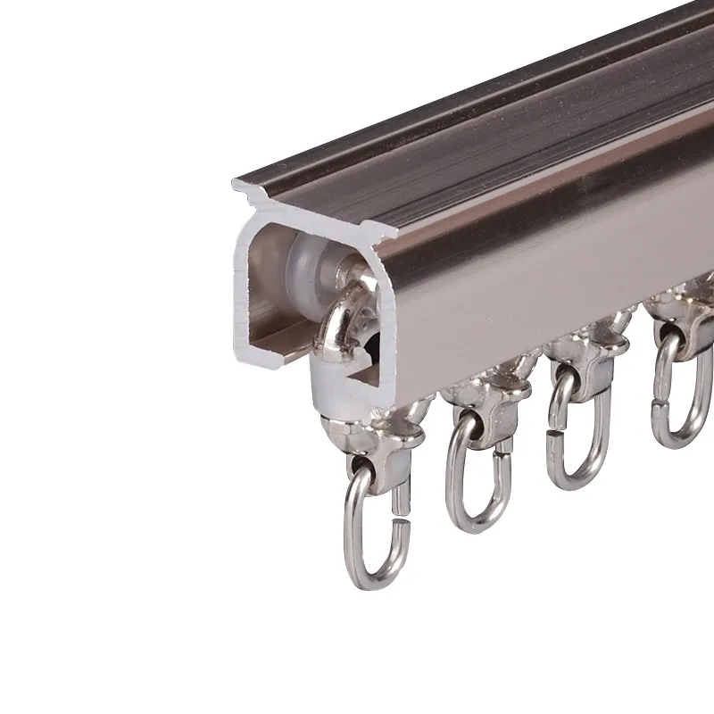 Пластиковые направляющие для штор из сплава прямые изогнутые дорожные ролики