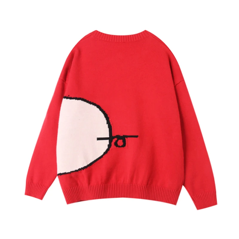 Spring Autumn New Women Pullover Sweaters O Neck Cartoon Pig Pretty Vintage Japan Style Ladies Knitwear Jumper Tops C-068 | Женская