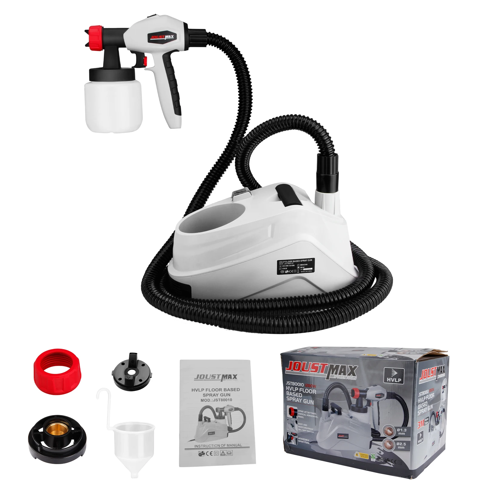 

1280W Electric Spray Gun High Power Home Electric Paint Sprayer With 2.5m Hose And 3 Kinds Of Spraying Methods 220V/110V