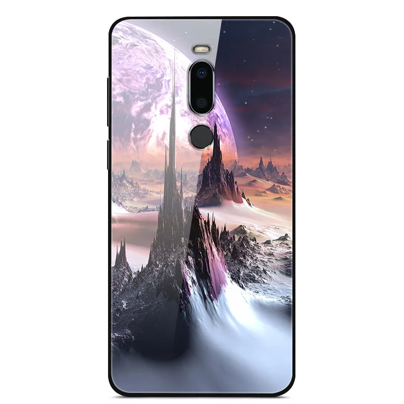 Чехол для Meizu M8, чехол из закаленного стекла «Планета космос», чехол из стекла для Meizu M8 M813H, чехол-бампер из ТПУ для Meizu M 8 M8 Shell