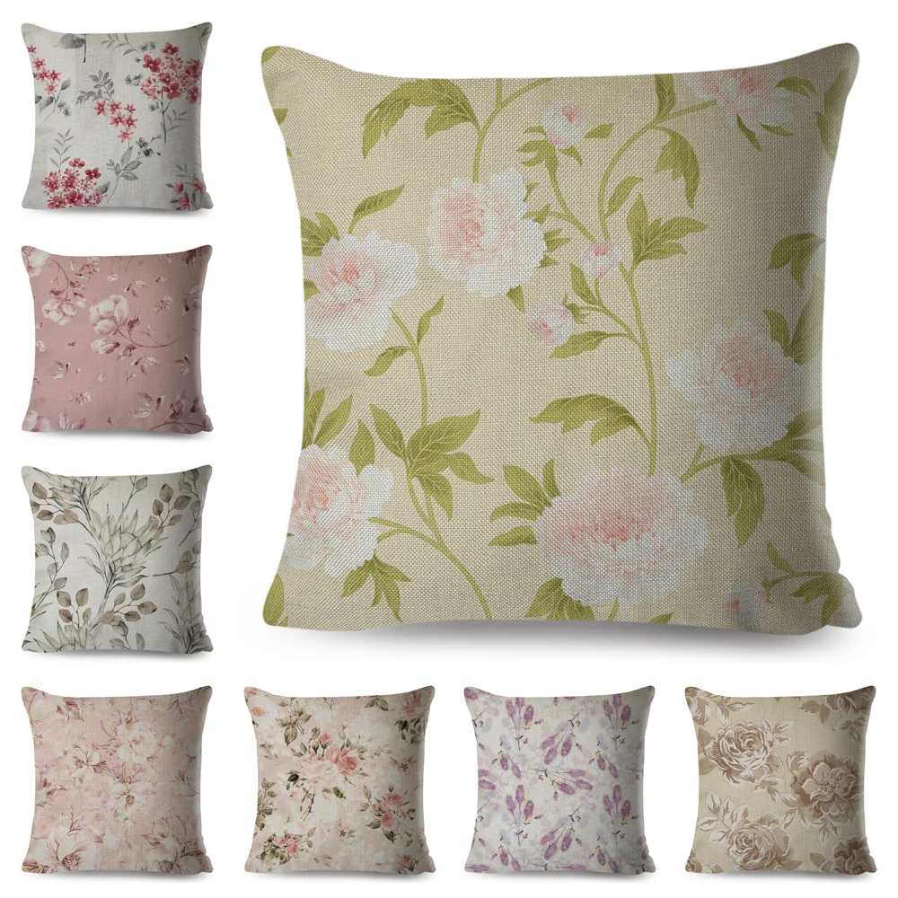 Nordic Стиль Красочные розы Подушка Чехол Декор с цветочным узором в стиле пэчворк