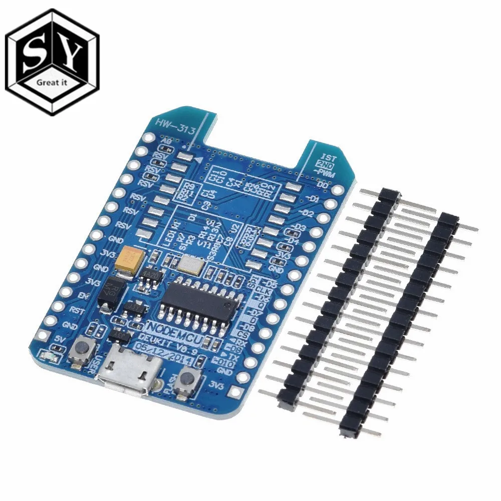 Плата для разработки Интернета Wi Fi ESP8266 ESP12E ESP12F модель CH340G голубой цвет Φ адаптер