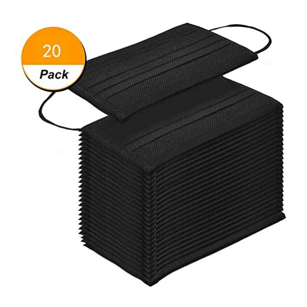 Маски Одноразовые Защитные Уличные дышащие однотонные унисекс 20 шт. | Аксессуары