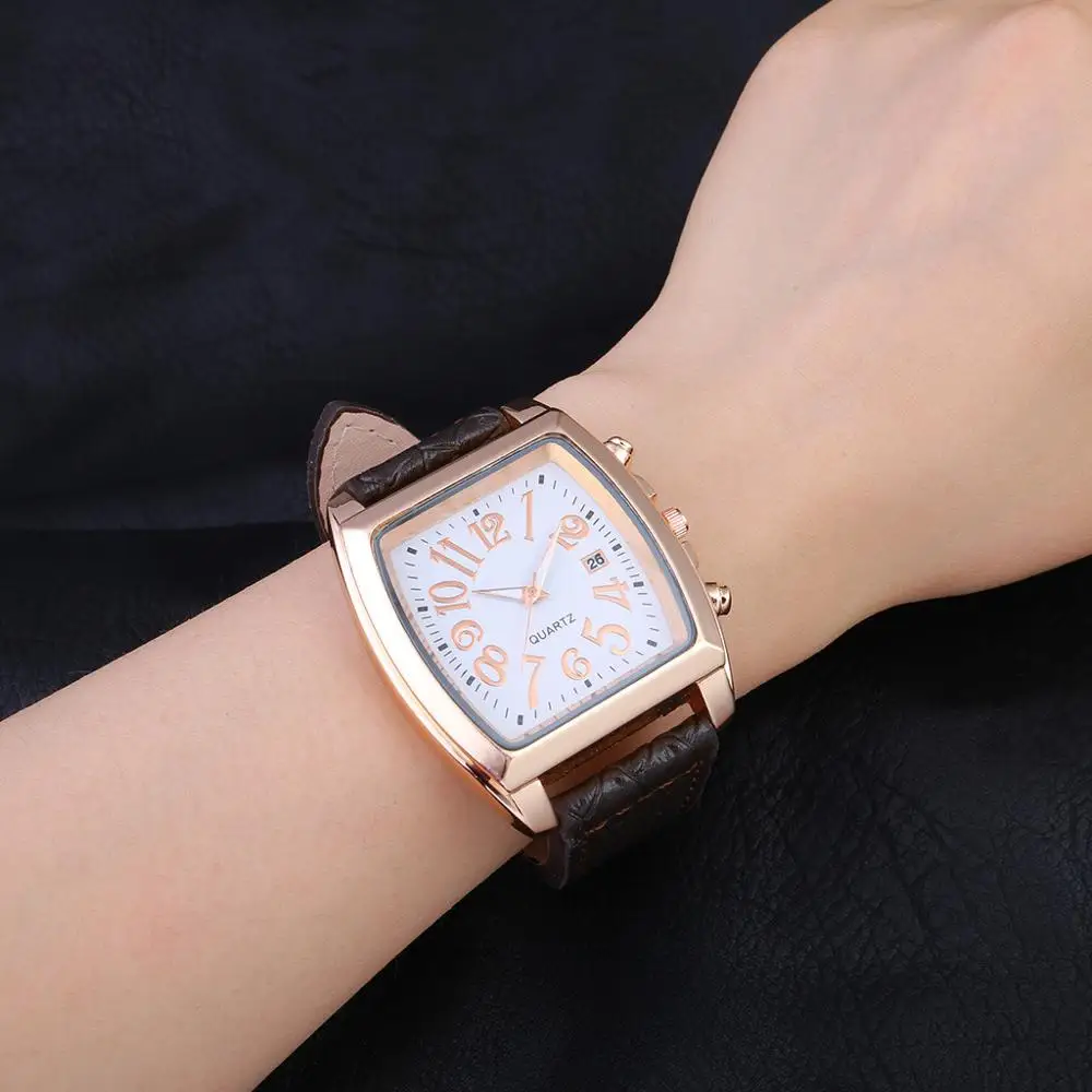 Squara мужские полые простые часы повседневные кварцевые движение t модные