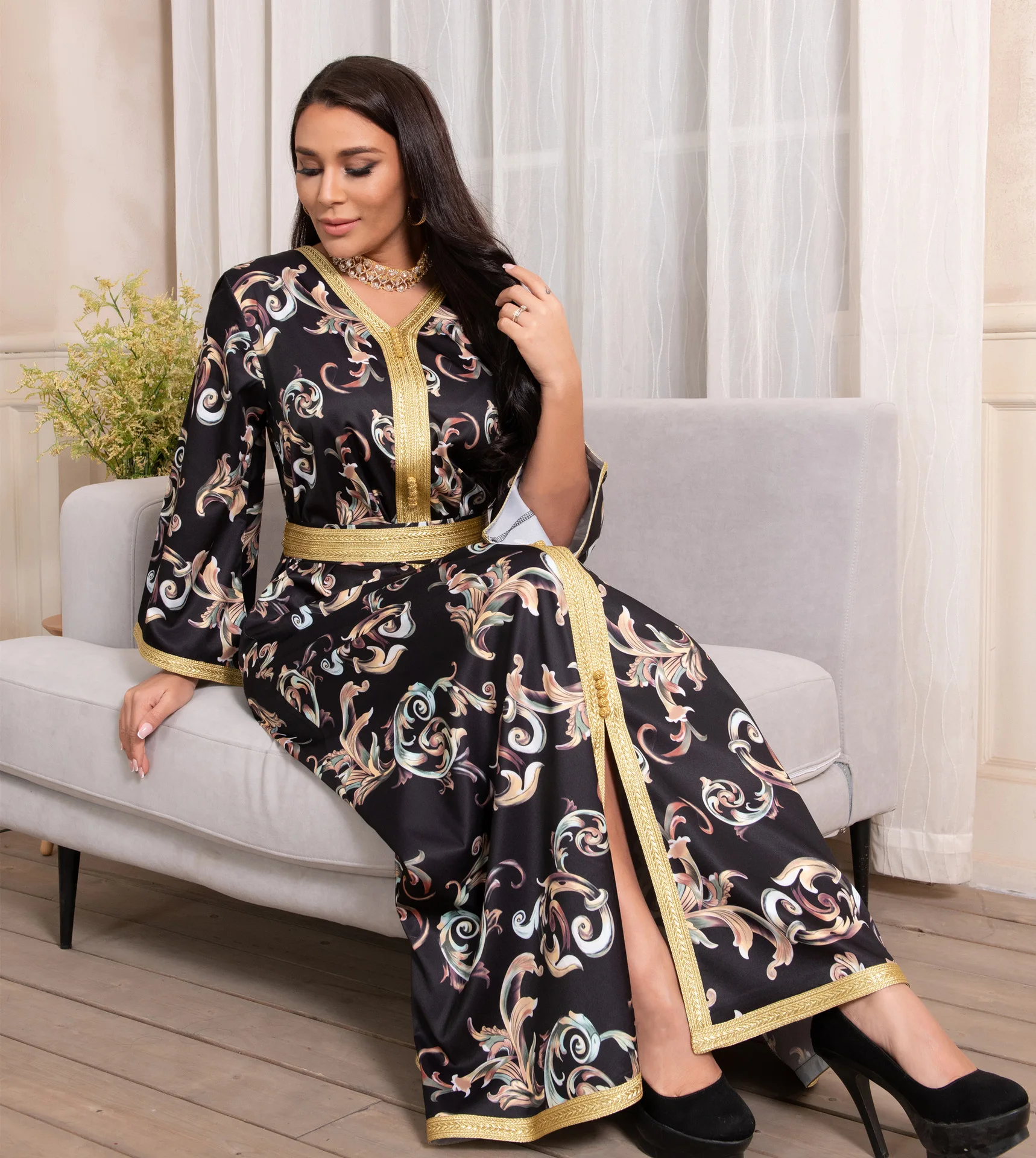 

Abaya Dubai Turkey Muslim Hijab Dress Eid Mubarak Abayas for Women African Indian Maxi Dresses Islam Caftan Moroccan Kaftan Robe