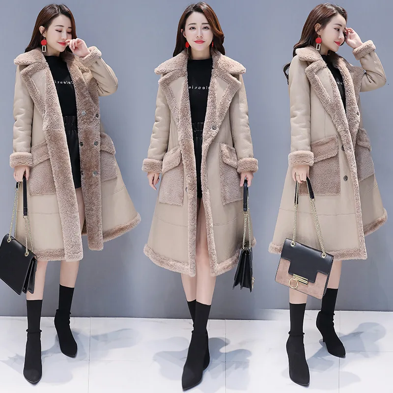 2019 модная зимняя женская меховая куртка приталенная однотонная Вельветовая