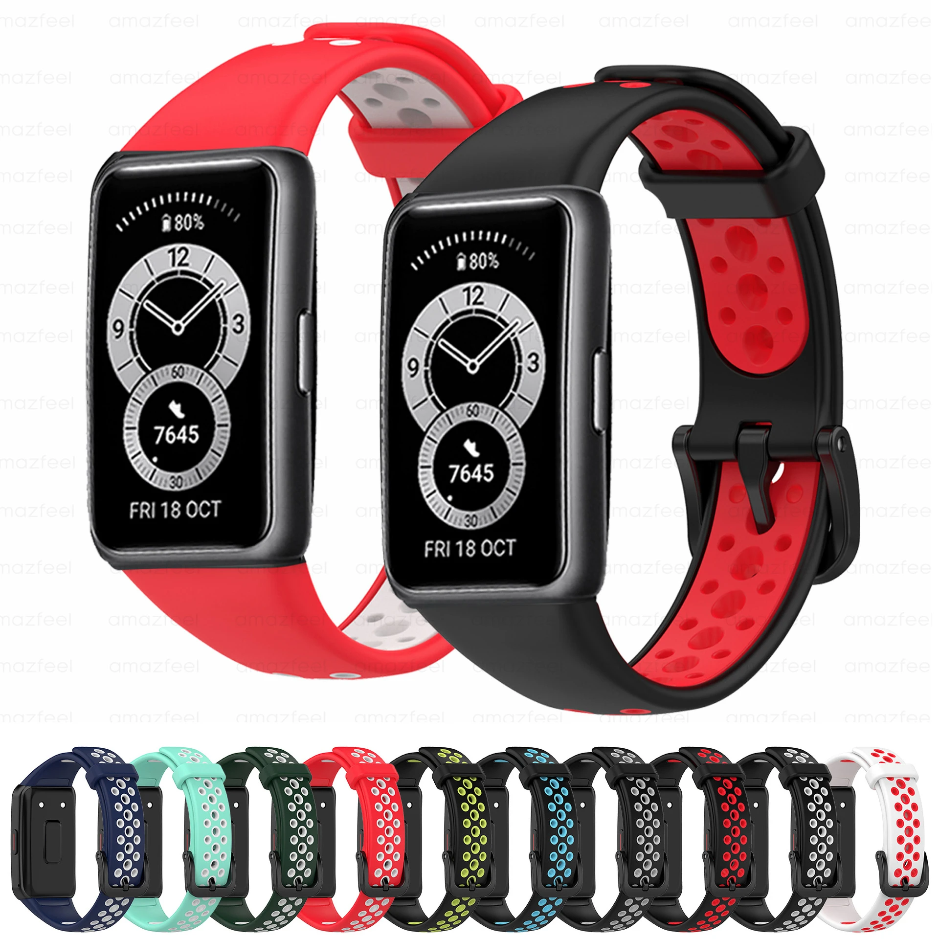 

Ремешок для Huawei Band 6, сменный силиконовый браслет для смарт-часов Honor Band 6, аксессуары для наручных часов