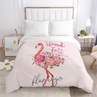Постельные принадлежности пододеяльник одеялоодеяло чехол на молнии Королева Король Европа Россия Размер 200х20 0220*240 нордический Розовый фламинго