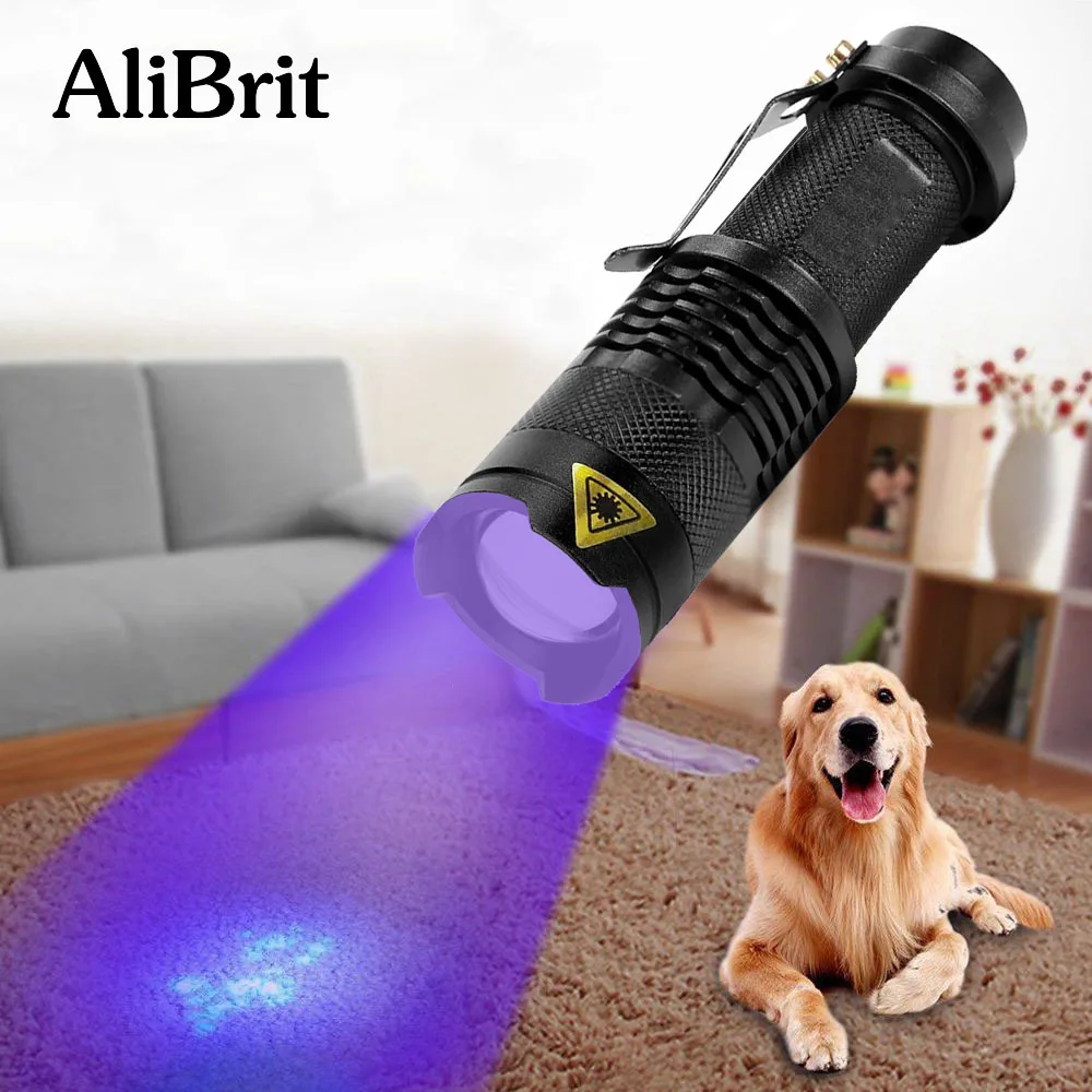 D25 Alibrit 2000LM Мини светодиодный фонарик УФ-фонарик AA/14500 Регулируемый зум-фокус фонарь лампа Penlight водонепроницаемый для наружного