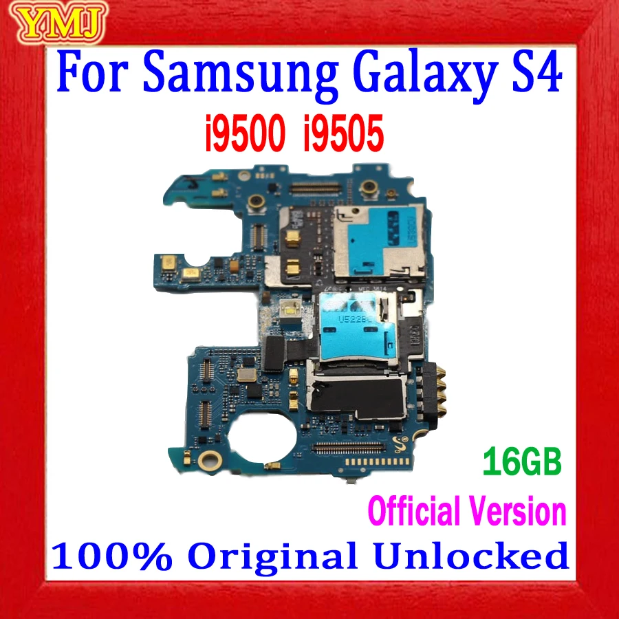 

С системой Android для материнской платы Samsung Galaxy S4 i9505 i9500, оригинальная разблокированная Логическая плата для Galaxy S4 i9500, европейская версия