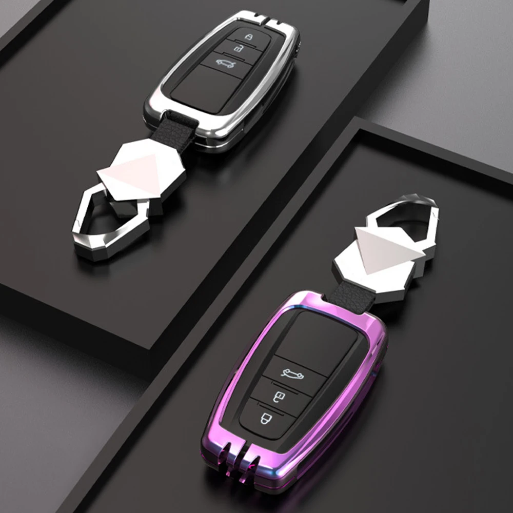 

Силиконовый чехол для автомобильного ключа с дистанционным управлением из цинкового сплава, чехол-брелок для Toyota Prius Camry Corolla C-HR CHR RAV4 Prado 2018, ...
