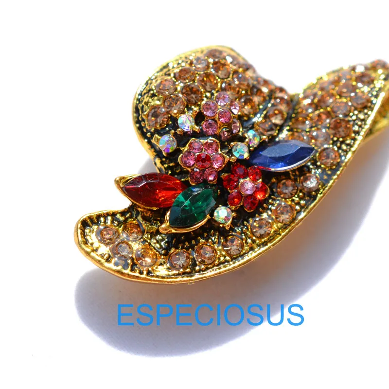 Классические украшения Стразы официальная шляпа Шпилька в виде жирафа с