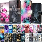 Чехол для Samsung Galaxy S22 S21 Ultra Plus S20 FE 5G S20 Lite A42 5G чехол для телефона из окрашенной кожи с откидной крышкой чехол-книжка