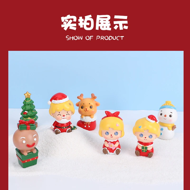 

1PCS Christmas Style Miniature Resin Cute Doll Model Creative Home Decoration Christmas Gift