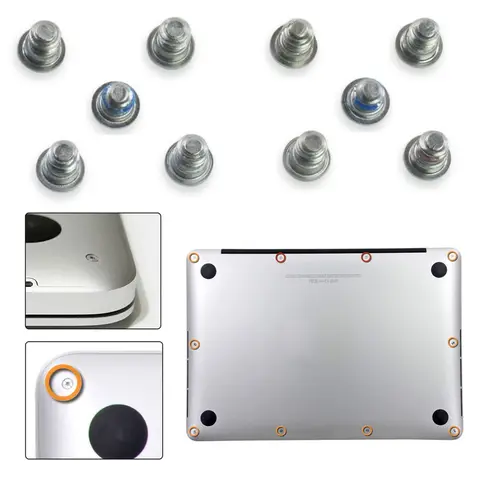 Faishao 100 шт./10 комплектов винты с нижней крышкой с бесплатной отверткой для Apple MacBook Pro Retina A1398 A1425 A1502