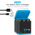 Зарядное устройство для аккумуляторов для GoPro 9, умный контейнер для быстрой зарядки, контейнер для хранения аккумулятора, аксессуары для спортивной камеры