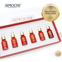 aimoosi 6 pcs top tattoo semi permanent pigments ink for microblading makeup eyebrow lips eye body art beauty women supplies
