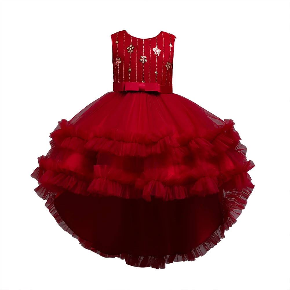 Новое жаккардовое платье с лепестками для девочек на выпускной | Детская одежда и