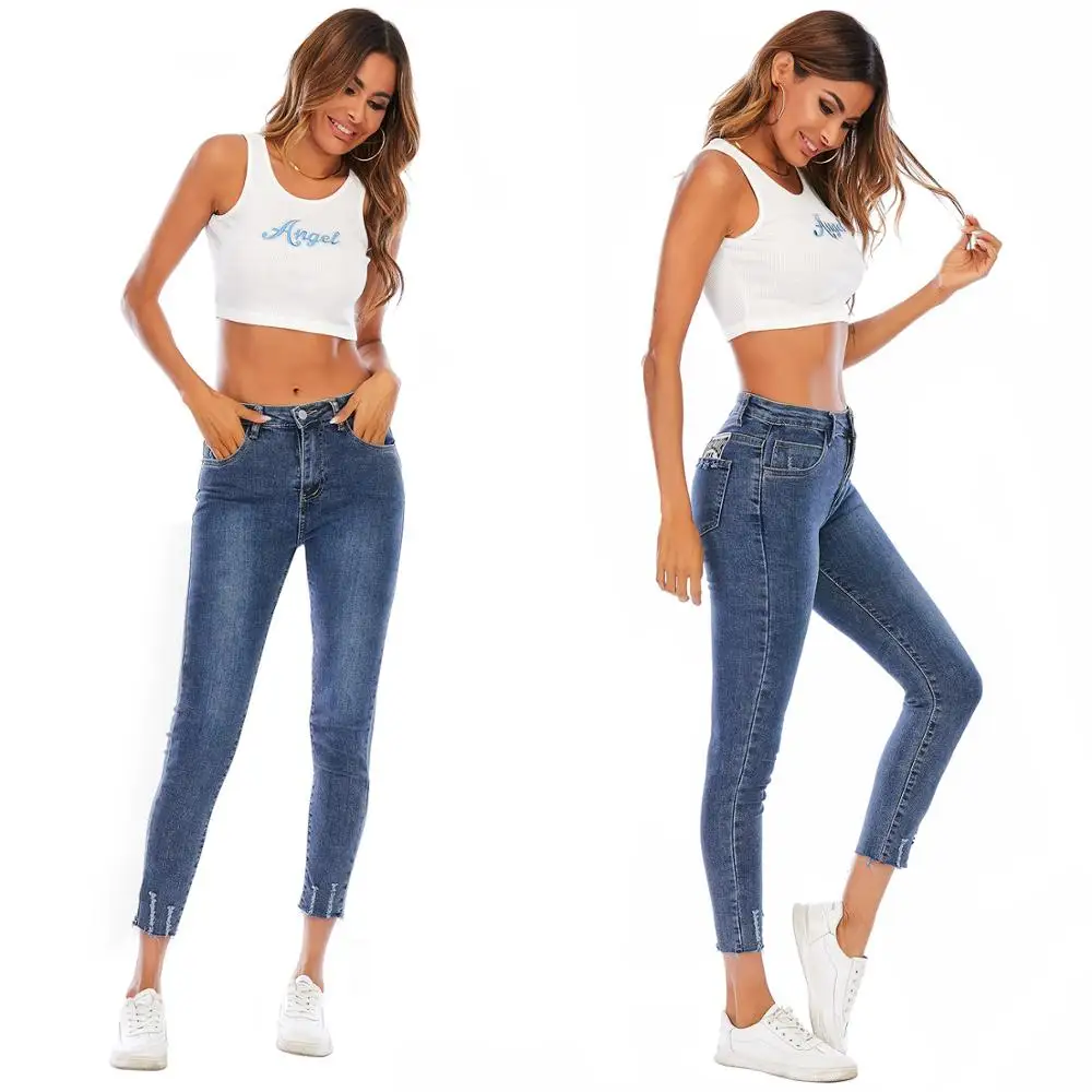 

Plus Size High Waist Boyfriend Jeans Woman Skinny Push Up Denim Pantalon Scratched Jean Sexy Pencil Pants Autumn Trouser Spodnie