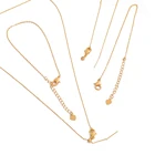 Латунные круглые ювелирные цепи с покрытием из 14-каратного золота, Изысканная модель, ожерельебраслет своими руками