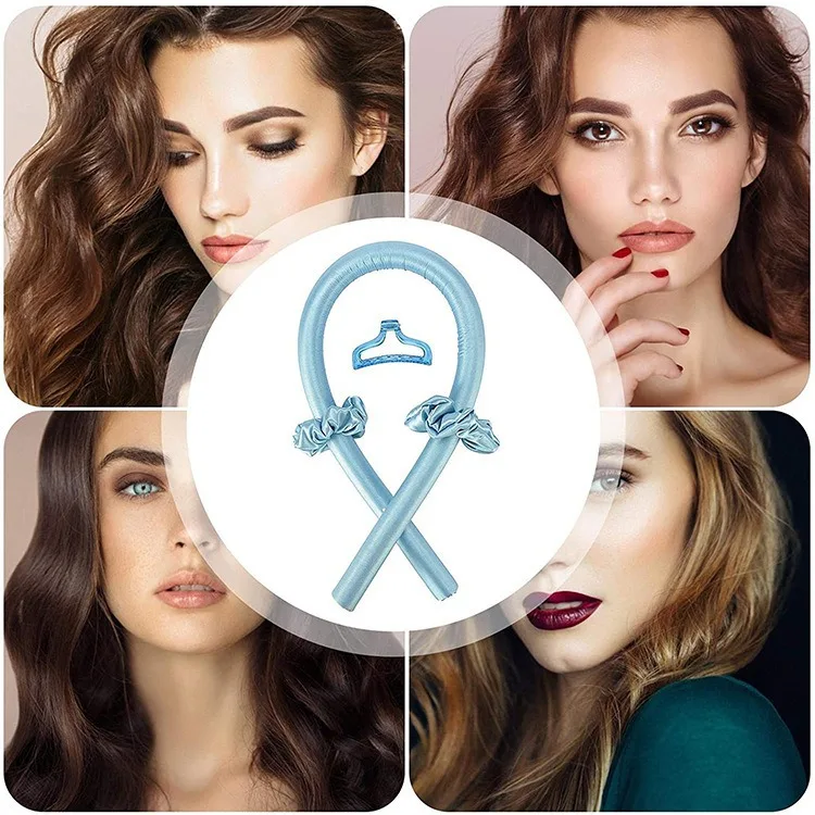 

Heatless Curling Rod Curls Headband Lazy No Heat Curler Hair Accessories Set Silk Ribbon Sleeping Curly Hair Styling Tools
