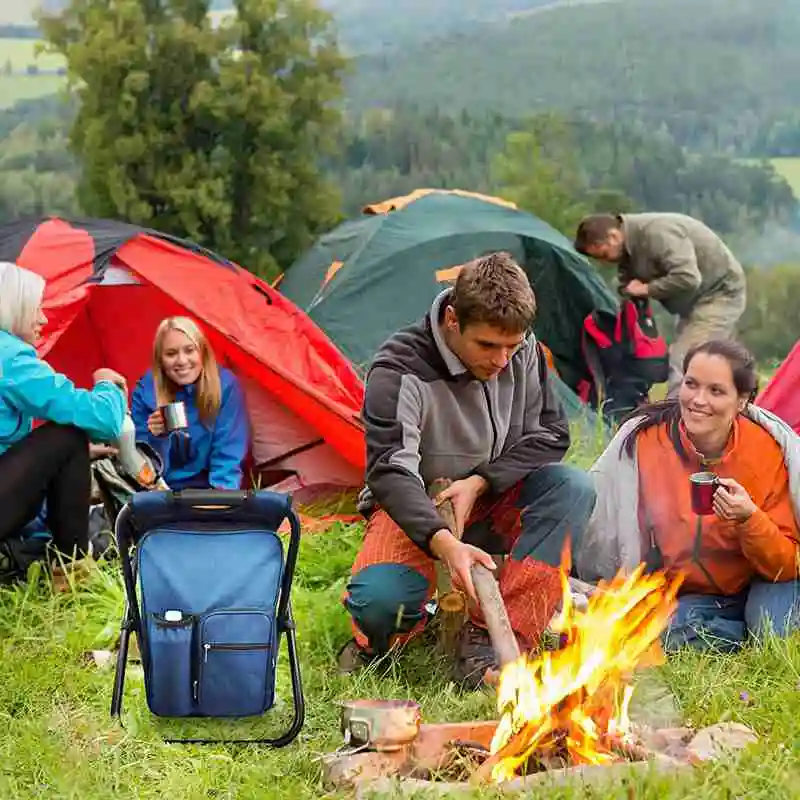 Рюкзак со стулом портативный складной стул для кемпинга двухслойная сумка из