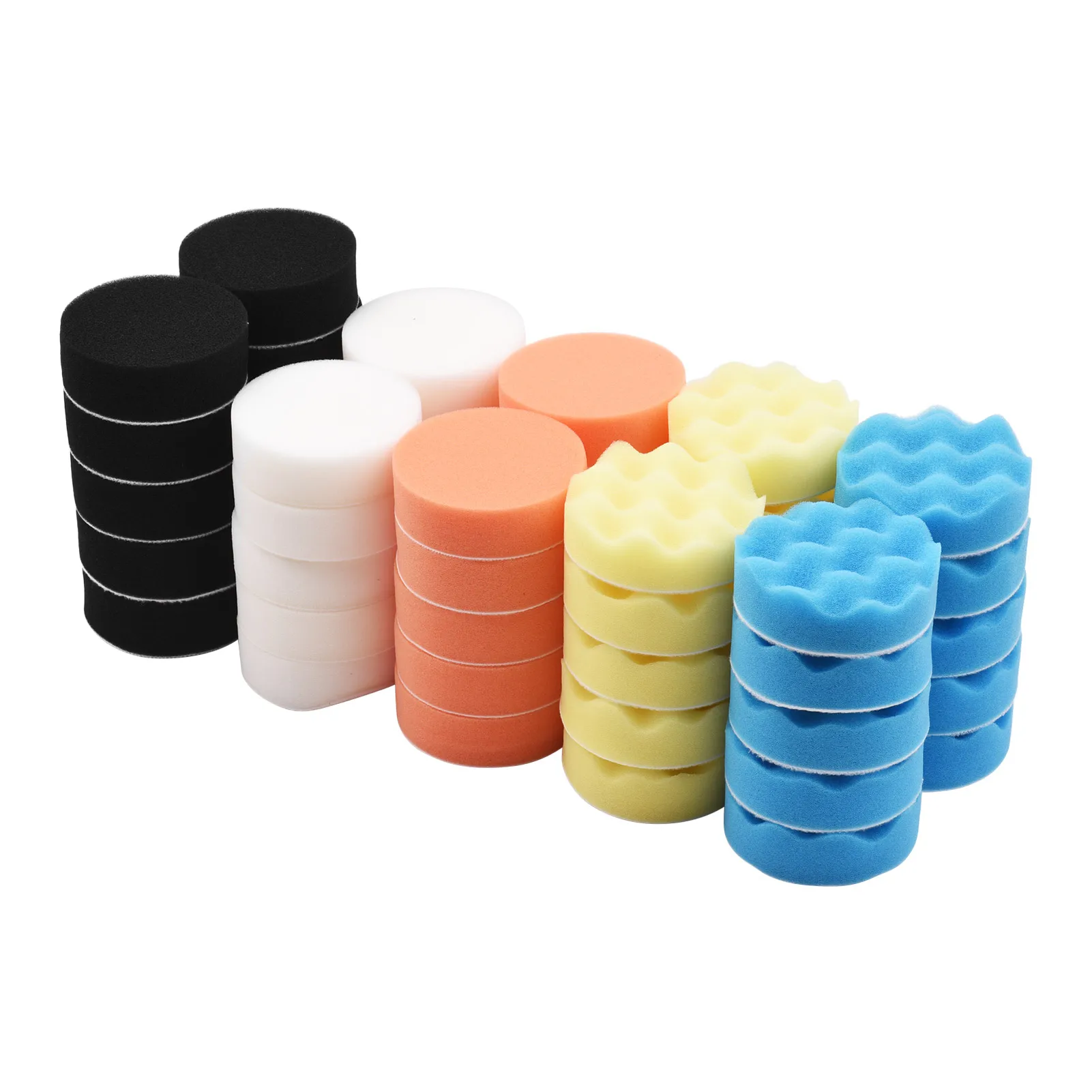 

50Pcs Polishing Pads Kit 3 Inches for Car Buffing Waxing for Automobiles Yachts