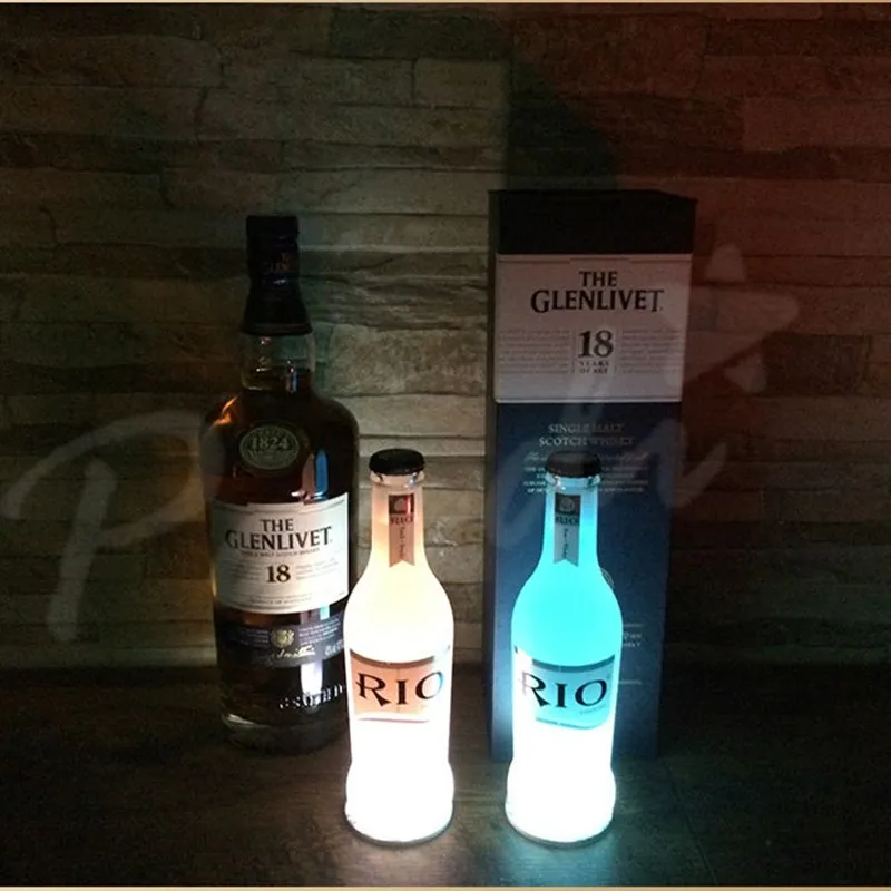 Светодиодный Coaster мигание бутылке Стикеры белый Цвет мини Подставка под кружку