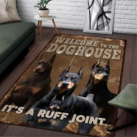 doberman dog area rug 3d printed rug floor mat rug non slip mat dining room living room soft bedroom carpet 01