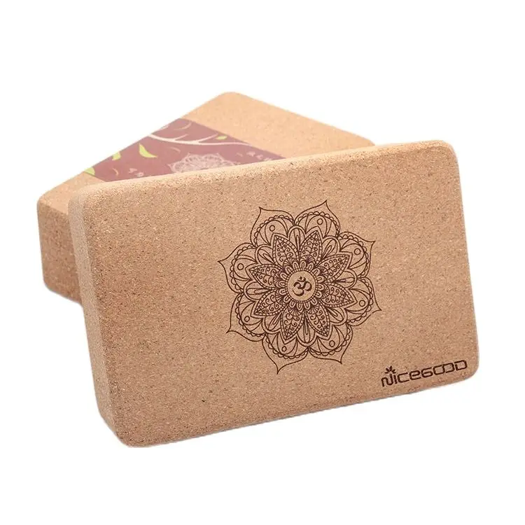 

1 pcs Yoga Bricks Natural Cork 22.5*14.9*7.5cm High Density Yoga Brock Workout Auxiliary For Dance Fitness Pilates Dance Tool