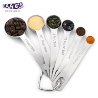 6pcsset stainless steel collapsible folding measuring cup and spoon set folding measuring spoons baking cooking tools set