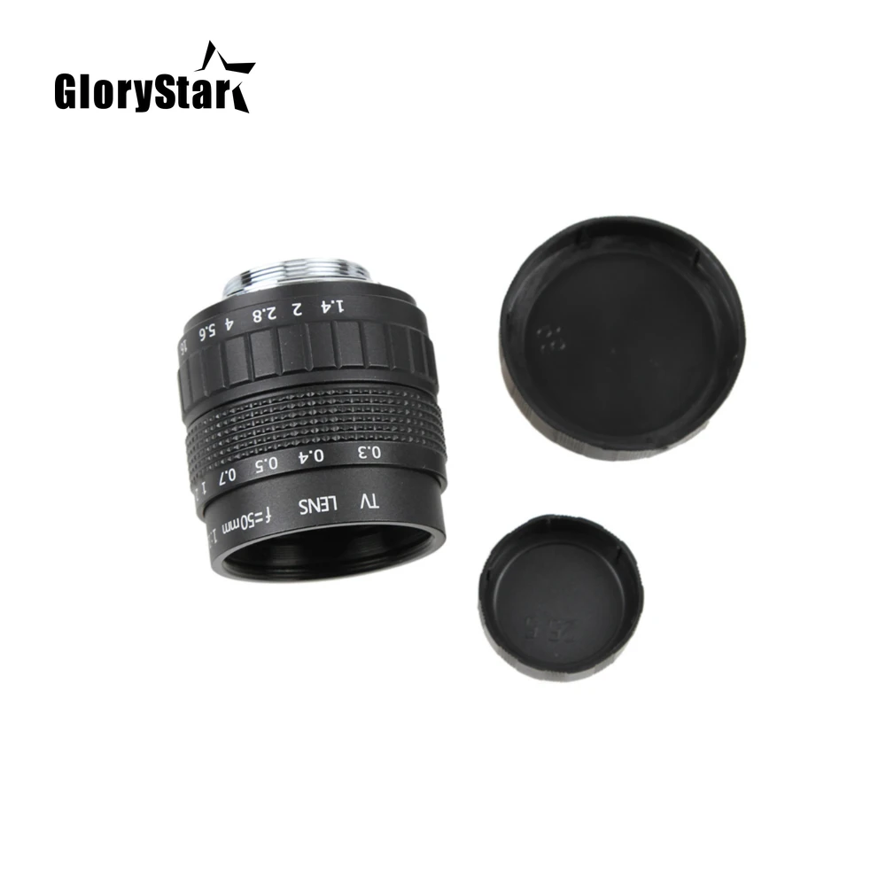 Линза GloryStar 50 мм F1.4 CC для ТВ-и видеокамер Крепление C макрокольцо Pentax Q / Q10 Q7 Q-S1 C-PQ |