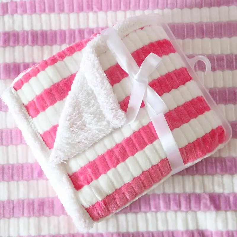 Двухслойное Флисовое одеяло для новорожденных пеленальные одеяла с рисунком