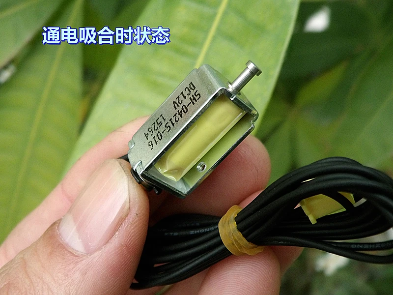 DC12V-24V микро мини блок соленоид Электромагнит толкающий ход 4 мм Электрический