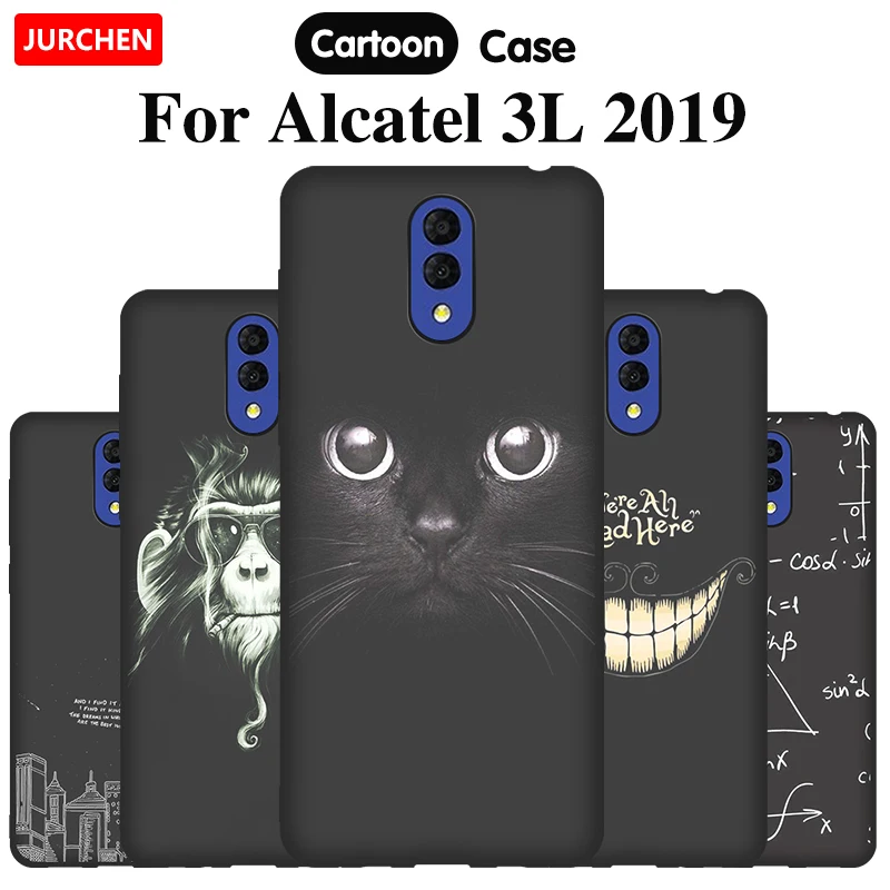 Чехол JURCHEN для Alcatel 3L 2019 мягкий силиконовый чехол из ТПУ 3 L накладка с рисунком